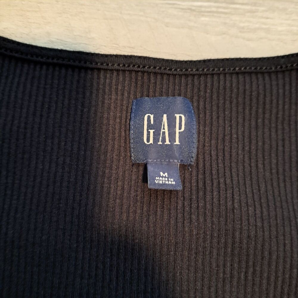 Gap Black Long Sleeved Top Cold Shoulder Size M - Picture 3 of 8